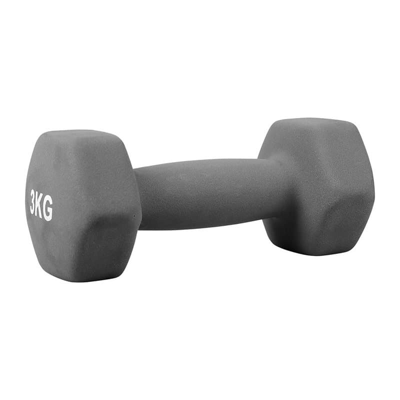 UPFIT - Haltère, haltère 3kg - Haltère musculation - Poids: 3kg - Couleur: gris - Facile à utiliser & à ranger - Pratique & robu