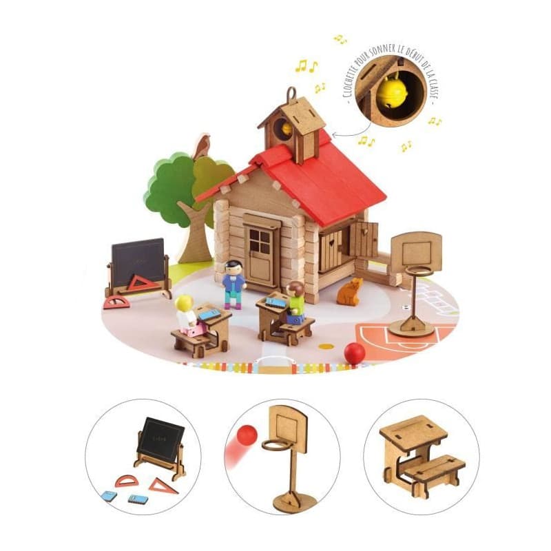 L'école du village - Jeu de construction - JEUJURA - 125 pieces
