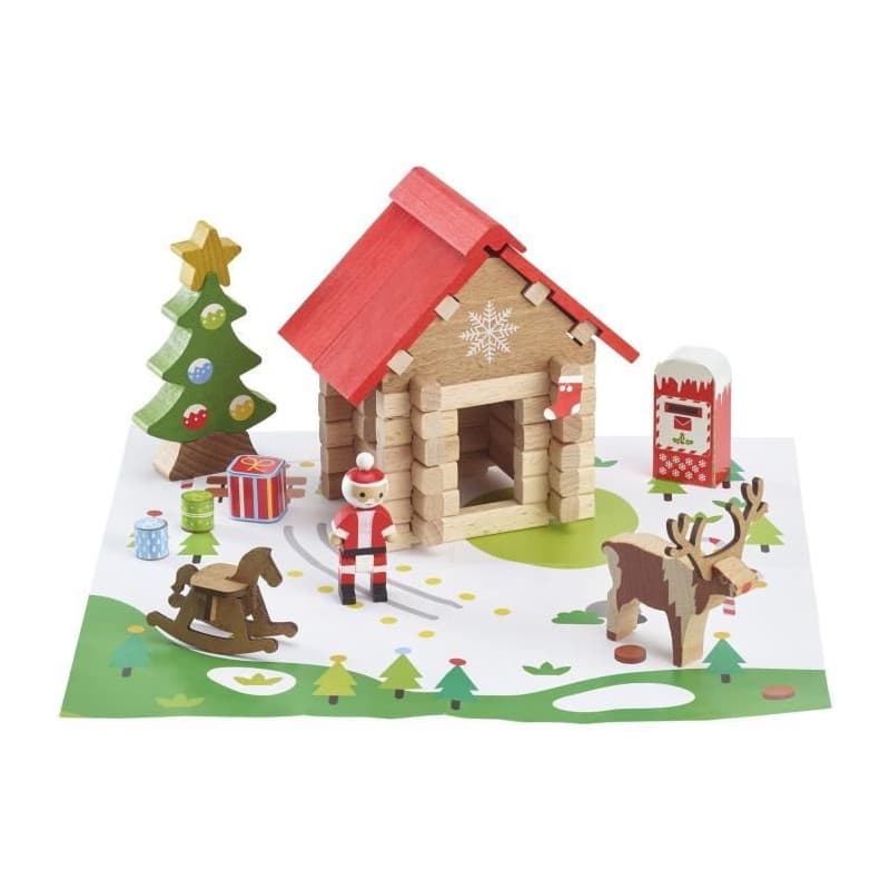 La cabane du Pere Noël - Jeu de construction - JEUJURA - 60 pieces