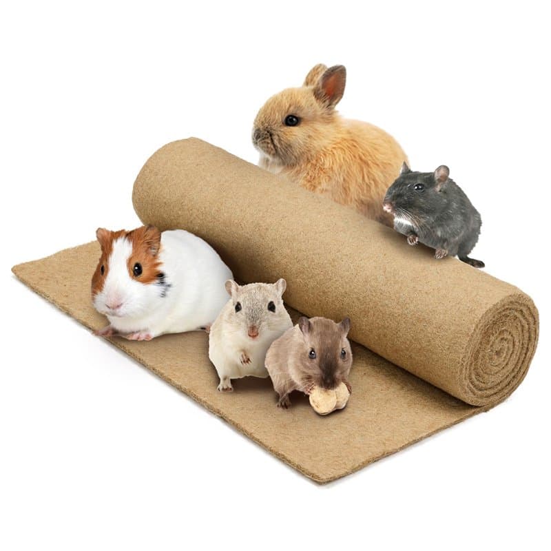 La Cordeline Tapis Litière Chanvre Naturel 40 x 100 cm Qualité Premium - Fond de cage pour Rongeurs, lapins, hamster…