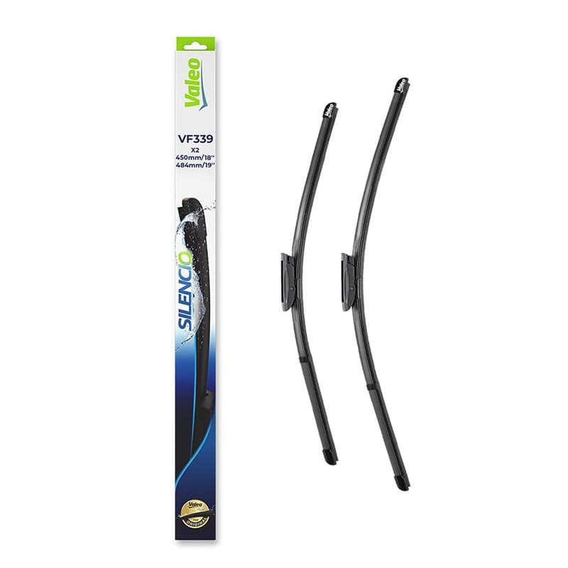 VALEO Silencio Essuie-glace - VF339 - Kit de Balais d'Essuie-glace Plat d'Origine de Haute performance, Visibilité Supérieure su