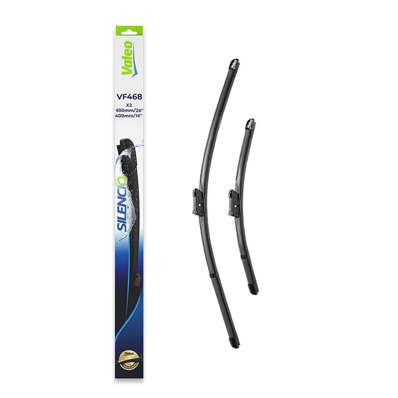 VALEO Silencio Essuie-glace - VF468 - Kit de Balais d'Essuie-glace Plat d'Origine de Haute performance, Visibilité Supérieure su