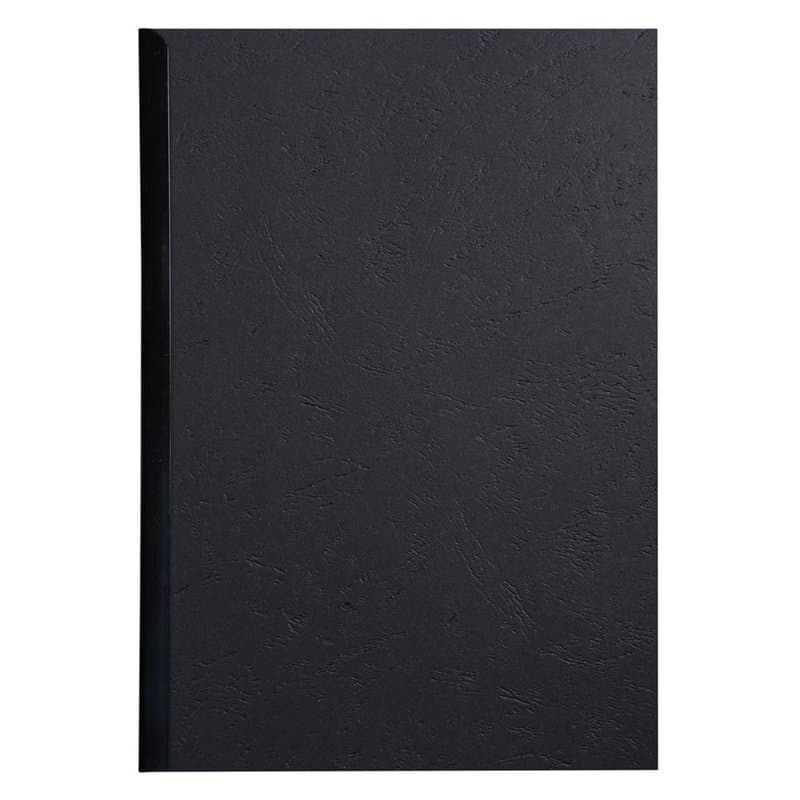 Paquet de 100 plats FOREVER, carte 270 g/m², grain cuir, coloris noir