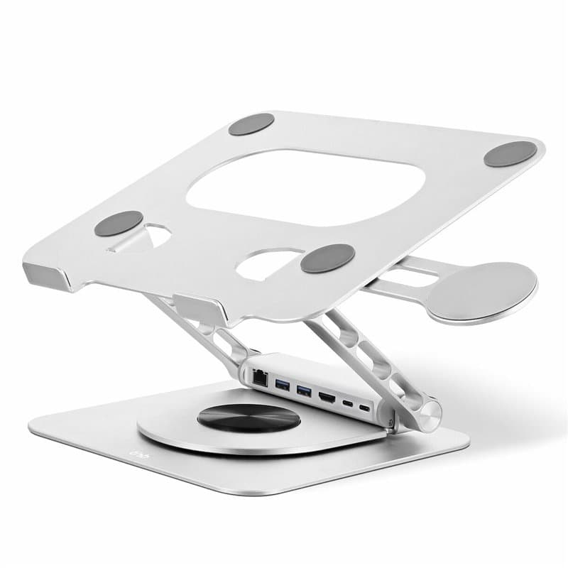 Support pour Ordinateur Portable T'NB iClick Métal Moderne Rotation à 360°