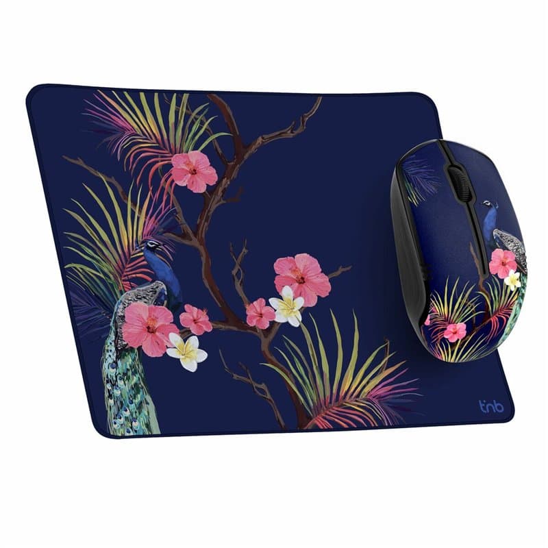 Souris et Tapis de Souris Gaming T'NB TROPIC Bleu foncé