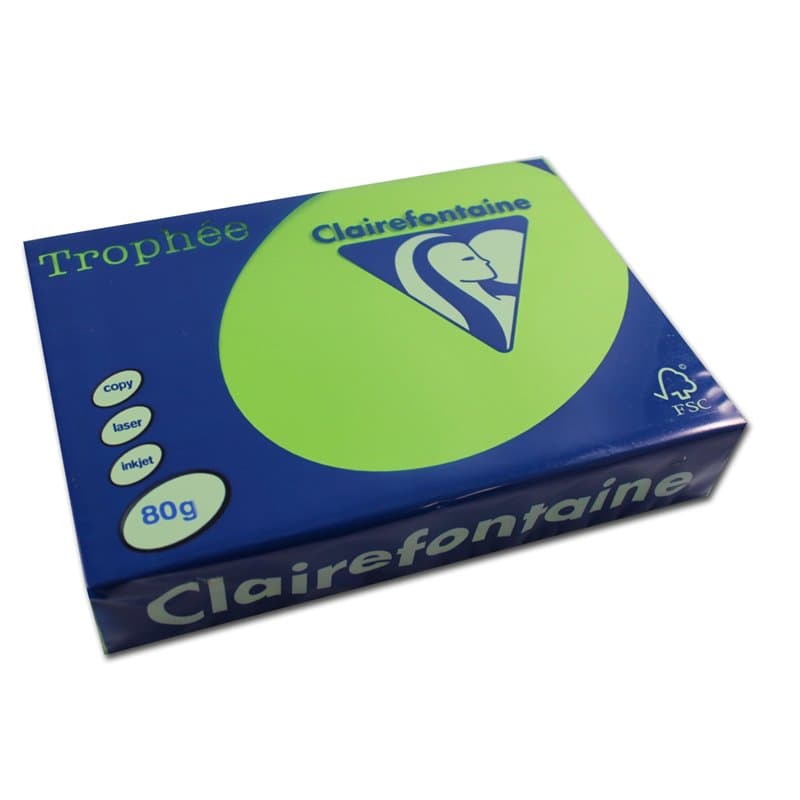 Papier photocopieuse Trophee A4 80g/m² 500 feuilles menthe/vert mai