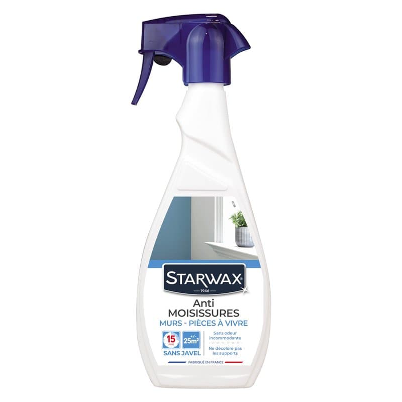 STARWAX Anti-moisissures pour murs et pièces à vivre 500ML -Idéal pour éliminer les moisissures sur les murs, plafonds, contours