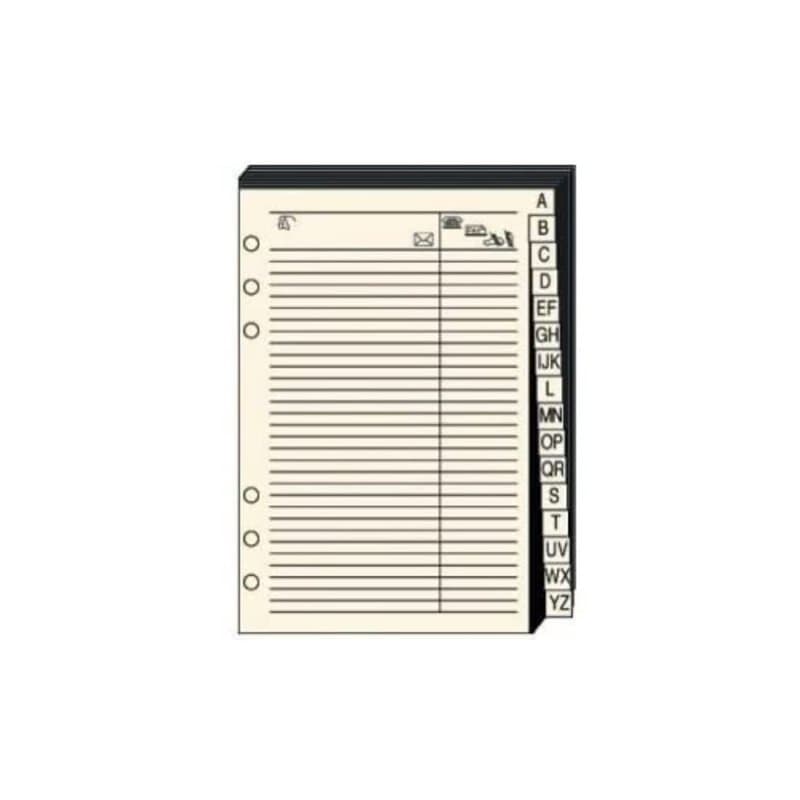 Quo Vadis - Accessoires de TIMER - Recharge REPERTOIRE TEL pour TIMER 21 - Papier ivoire Clairefontaine - Format 15x21cm
