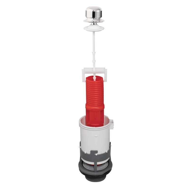 Wirquin 10723590 Mécanisme chasse d'eau wc simple chasse avec bouton poussoir à tirette MX, gris