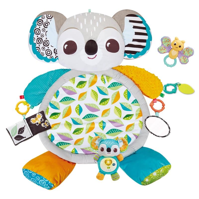 VTech Couverture de Jeu pour bébé Koala - avec Musique, différentes Textures et Jouets Amovibles - Tapis de Jeu sensoriel intera