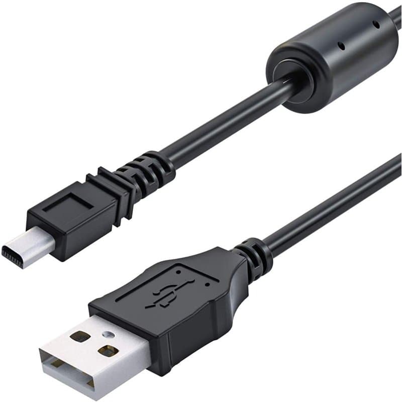 Dragon Trading Câble USB de 1 m pour appareil photo numérique - Chargeur de batterie et transfert de données - Compatible avec O