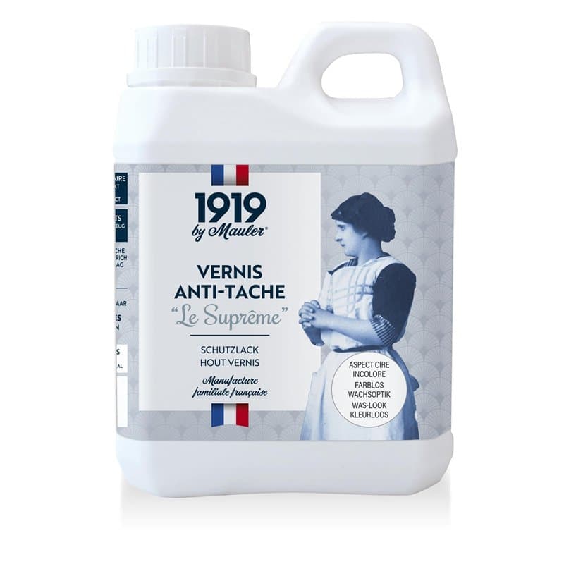 1919 BY MAULER - Vernis Multisupport "Le Suprême" - Aspect Cire Incolore - Produit Anti-Rayure, Anti-Tache - 4h de séchage entre
