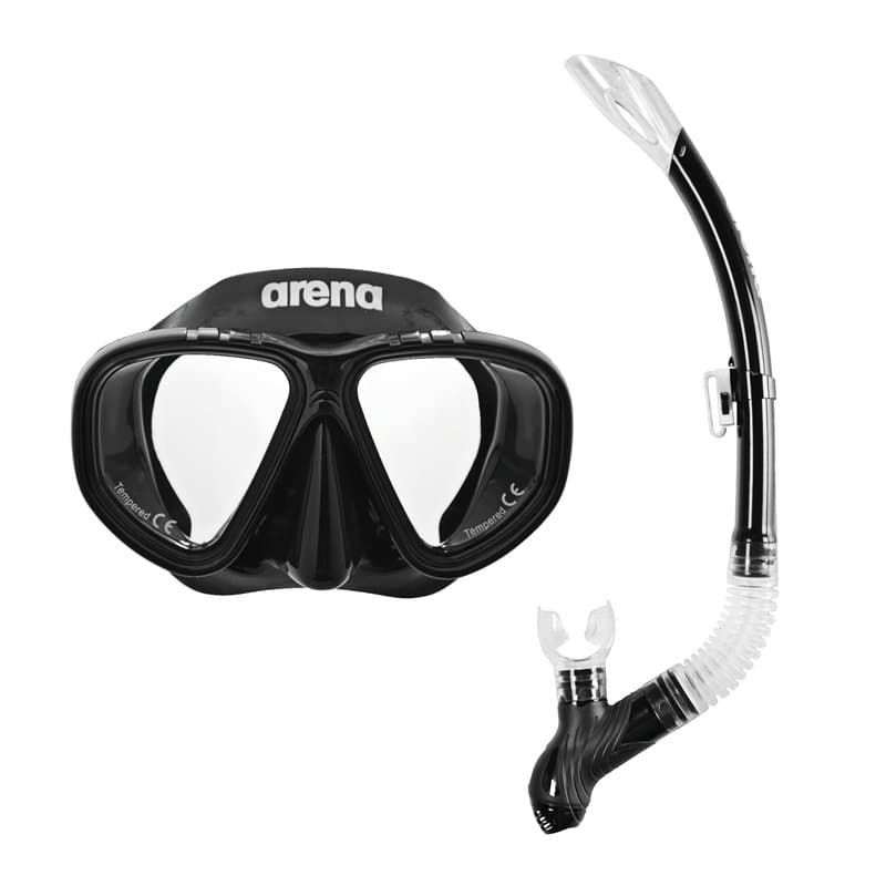 arena Kit de Plongée Unisexe Enfant, Masque et Tuba, Double Lentille Acérée Idéale pour la Mer et la Piscine, Ajustement Précis