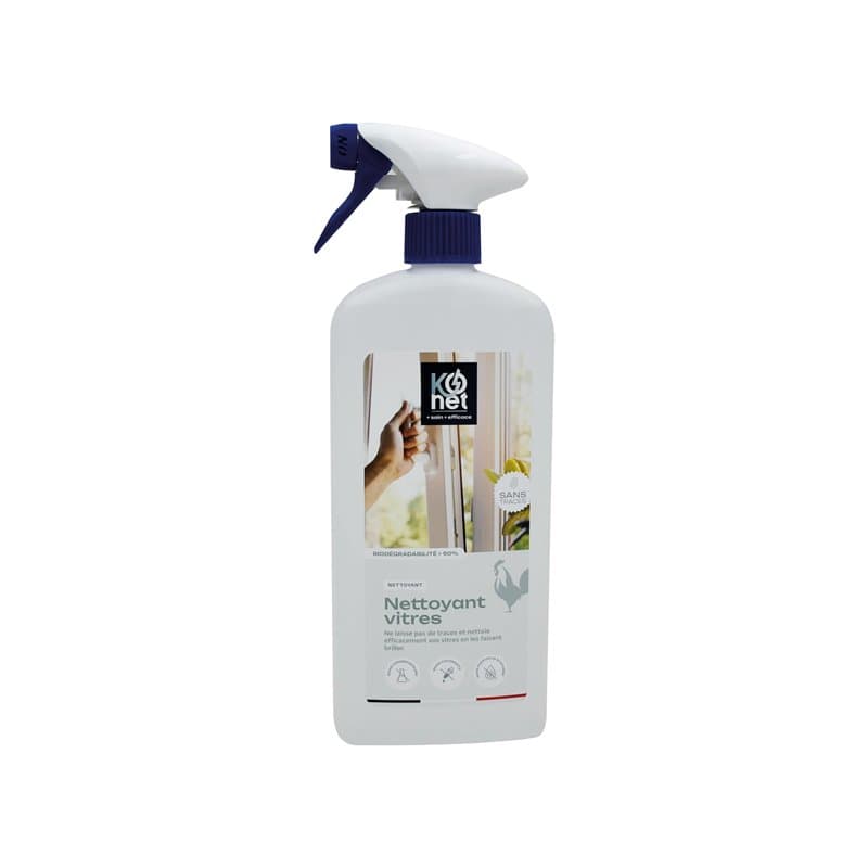K-ONET - Nettoyant Vitres - Sans traces - Compatible inox et alluminium - Anti poussière et pluie - 750 ml