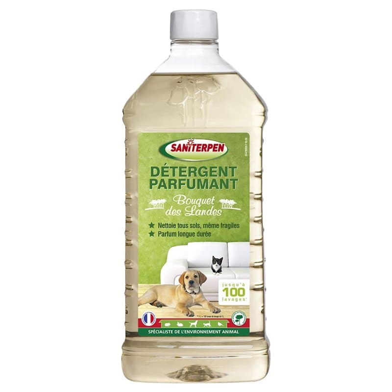 SANITERPEN - Détergent Parfumant Bouquet des Landes - Spécial Animaux de Compagnie - Tout Type de Sols et Surfaces, Parfum Longu