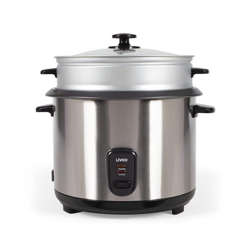 Livoo - Cuiseur à riz et vapeur - Acier inoxydable, 2,8L, 1000W, cuve amovible