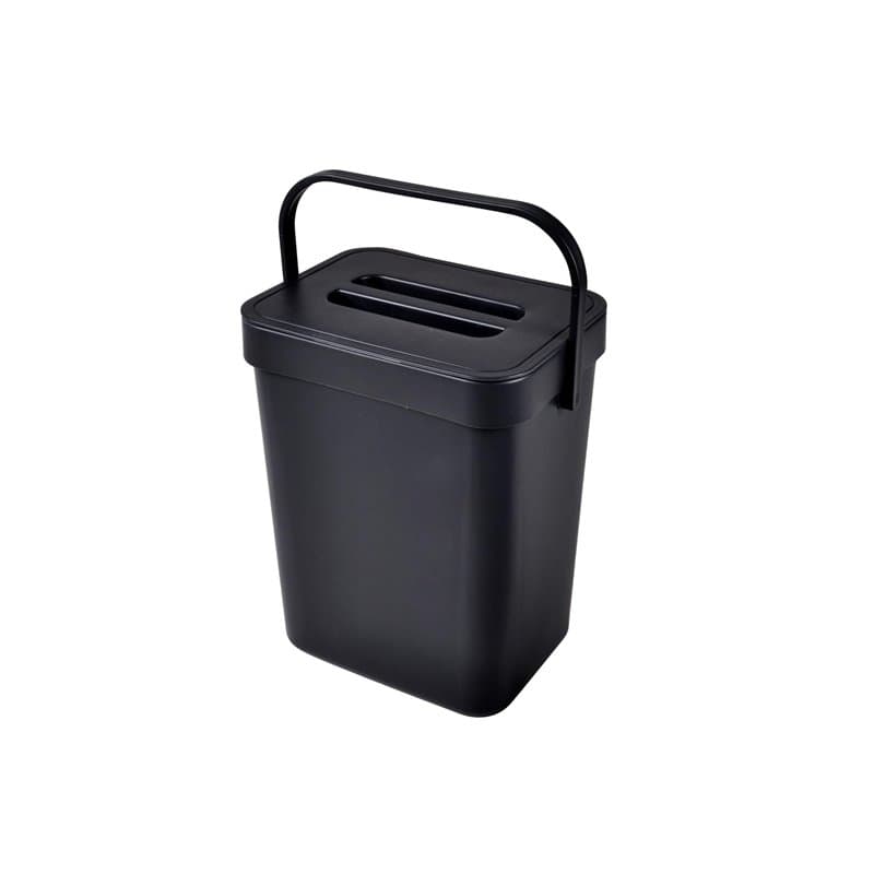 Homéa, Poubelle Compost Accrochable Repositionnable Plastique 3L 16X12Xh20 cm Anthracite