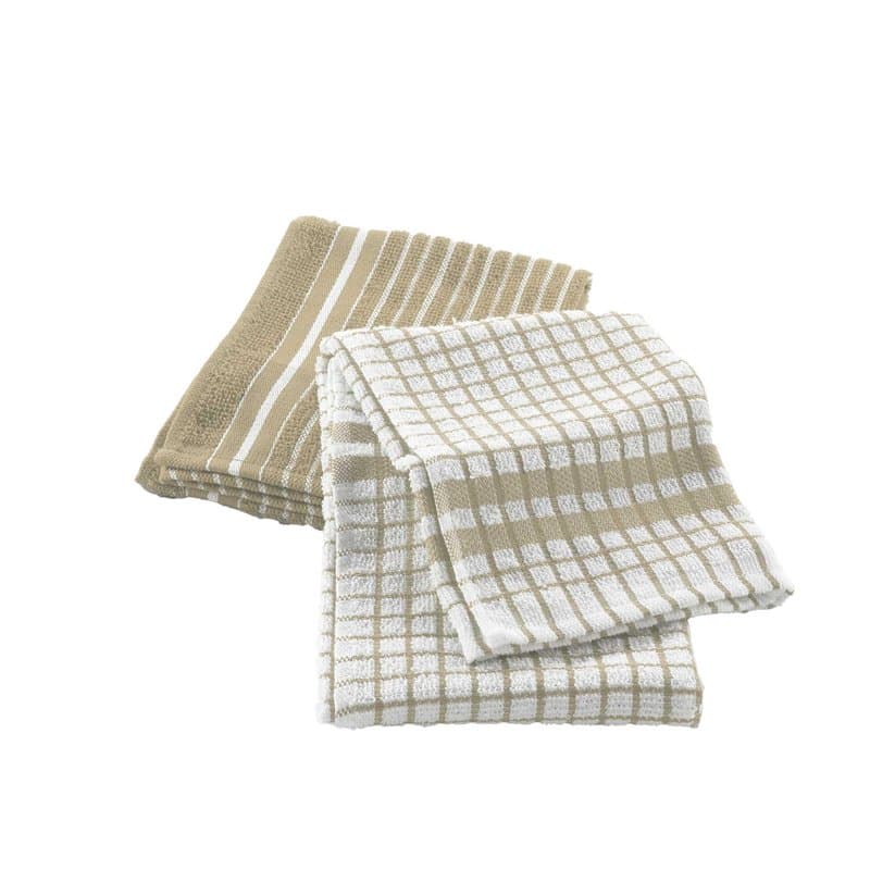 Douceur d'Intérieur, 2 Torchons (50 x 70 cm) Classico Lin, Eponge Mineur