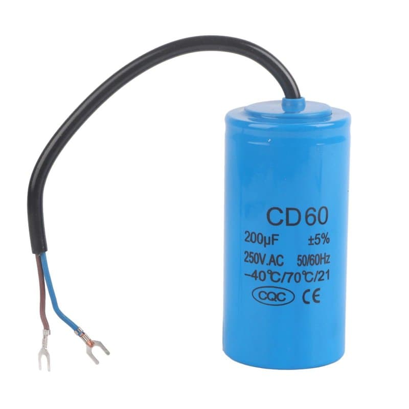 Condensateur de fonctionnement CD60 250V AC 200uF 50/60Hz pour compresseur d'air moteur