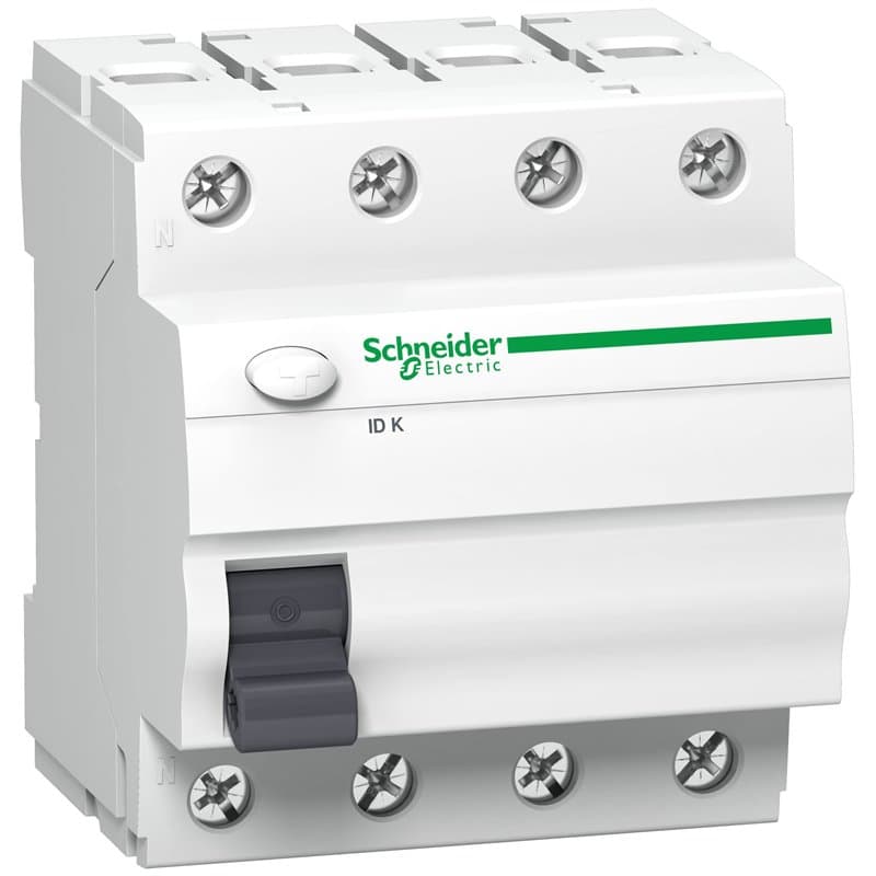 Schneider Electric Disjoncteur différentiel IDK 4P 25 A 30 MA Type A A9Z01425