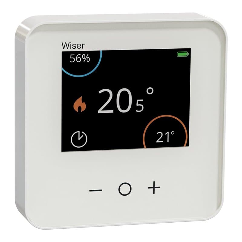 Schneider Electric - Wiser, Thermostat D'ambiance Connecté Iiaison Zigbee 2,4GHz, CCTFR6400