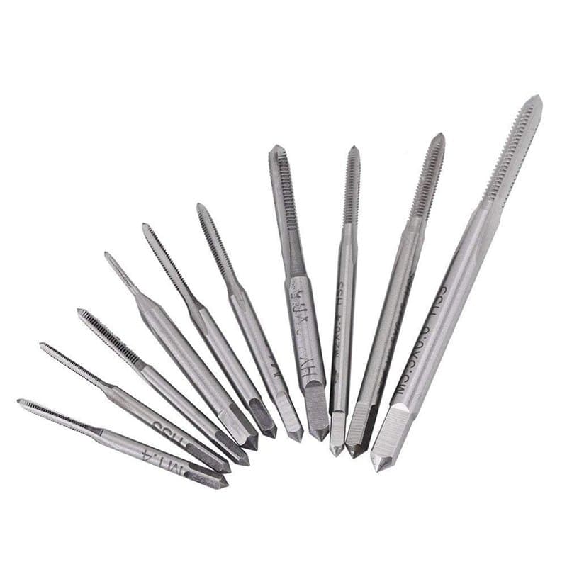 Jeu de Tarauds Métriques 10pcs Filetage Taraudage m1/m1.2/m1.4/m1.6/m1.7/m1.8/m2/m2.5/m3/m3.5 Mini Machine à Tarauder Le Filetag