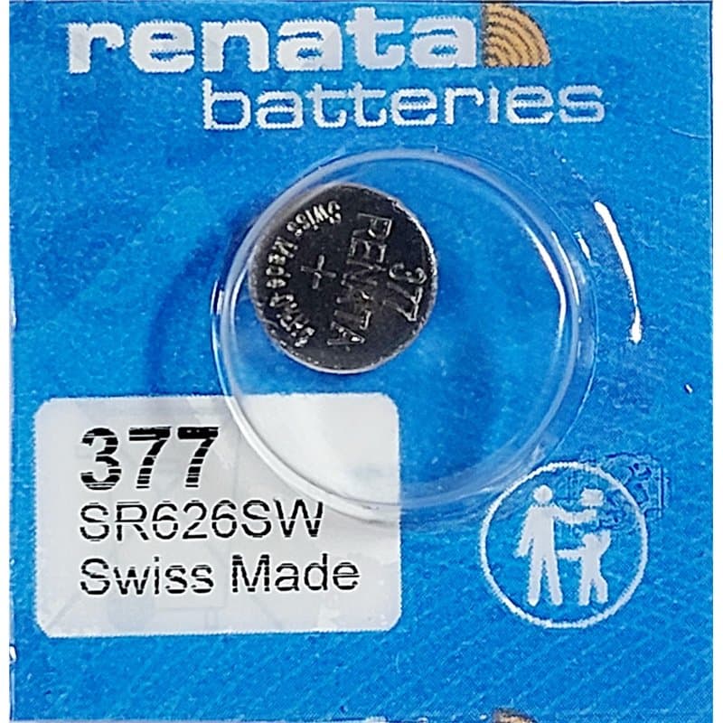 1x Renata Pile de Montre 0% Mercure Oxyde d’Argent, 377 (SR626SW)