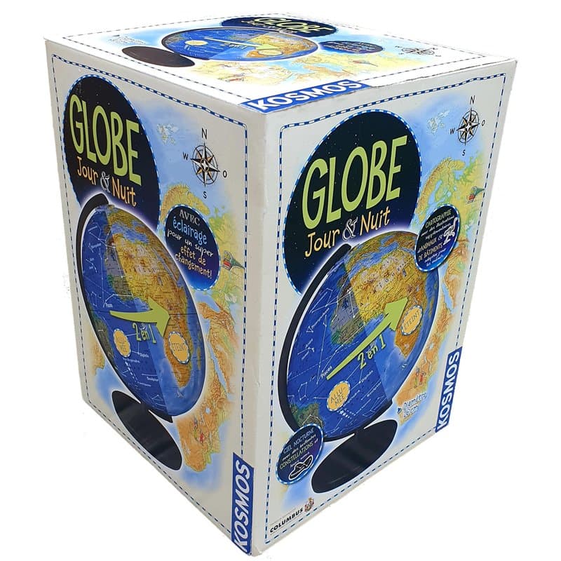 Wingames 673109 Globe terrestre Lumineux Jour & Nuit 26cm Multicolore