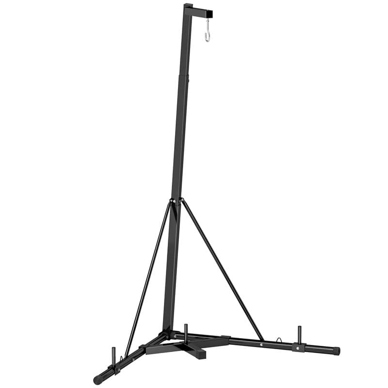 SPORTNOW Support de Sac de Frappe sur Pieds Pliable réglable en Hauteur avec Base lestée Charge Max. 60 Kg Acier Noir