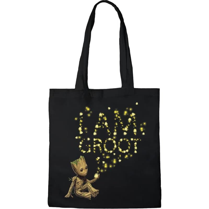 MARVEL TOTE BAG I AM GROOT», REFERENCE : BWGUGAMBB001, NOIR, 38 X 40 CM