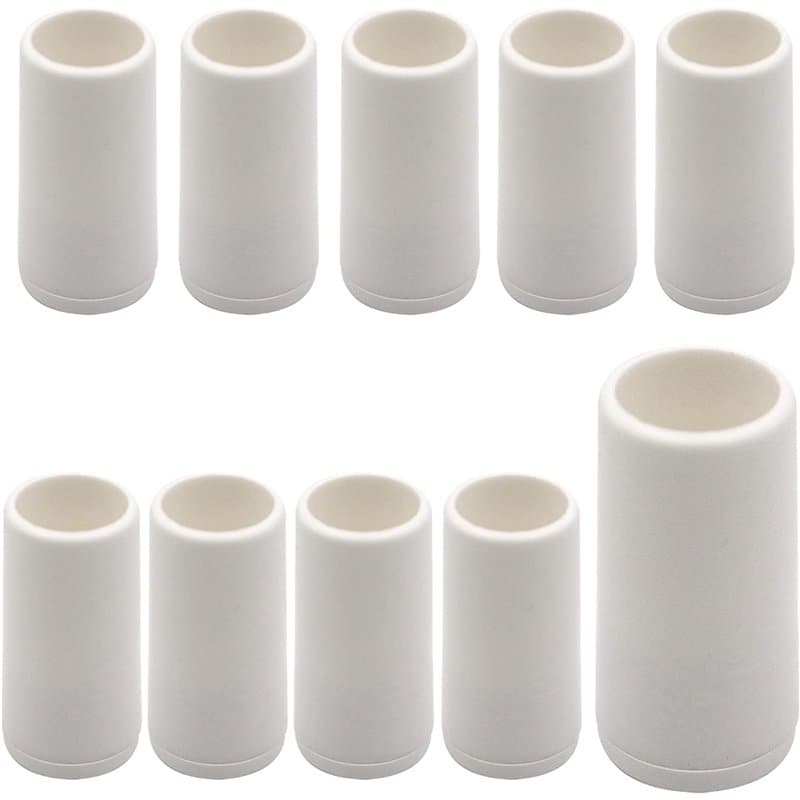 Lot de 10 Butées d’arrêt blanche, 40 mm, 10 pièces avec rondelles et vis pour store et volet roulant - butées tampon - bouchons