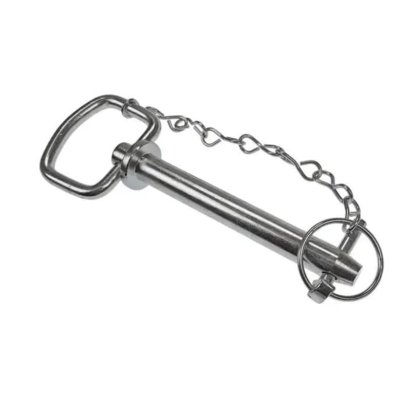 cyclingcolors Axe d'attelage avec Chaine, goupille et poignée Repliable diamètre 19mm x Longueur 137mm Cheville Barre supérieure