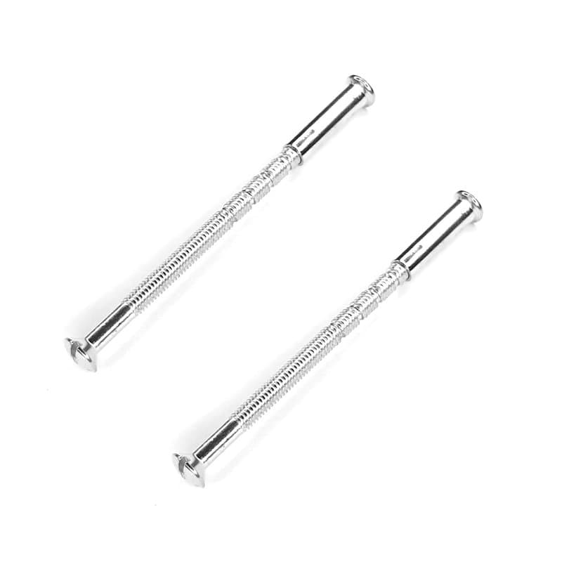 cyclingcolors 2x vis relieuse M4 longueur sécable 35 à 65mm idéal assemblage raccord porte meuble maison, argenté nickelé
