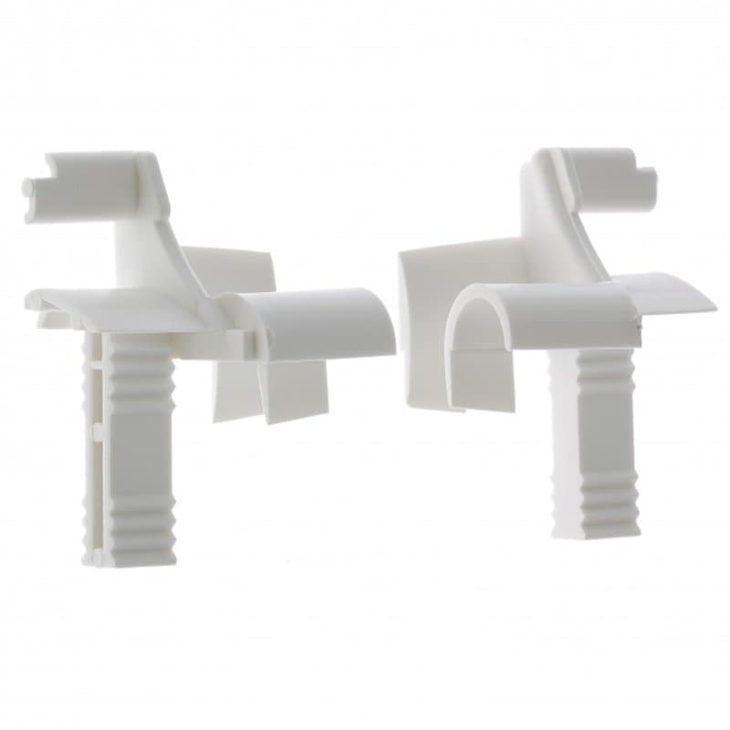 cyclingcolors 2x Tulipe volet roulant monobloc à pan coupé 45° pour lames de 7 à 9mm PVC blanc Entonnoir Rail de guidage Univers