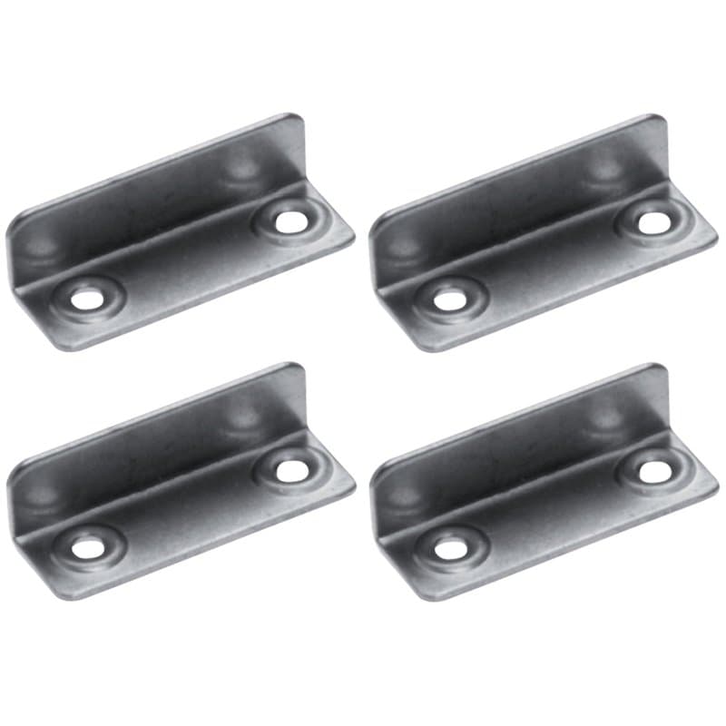 cyclingcolors 4x Gâche équerre à visser 36 x 10mm en acier finition nickelée Serrure Verrou Porte Meuble Came Batteuse