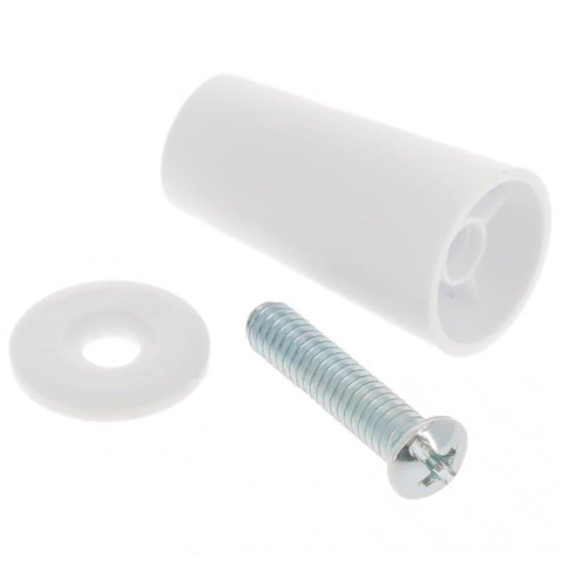 cyclingcolors 2x Butée d'arrêt de lame finale de volet roulant cône Ø22mm longueur 40mm en PVC avec rondelle et vis Store Fenêtr