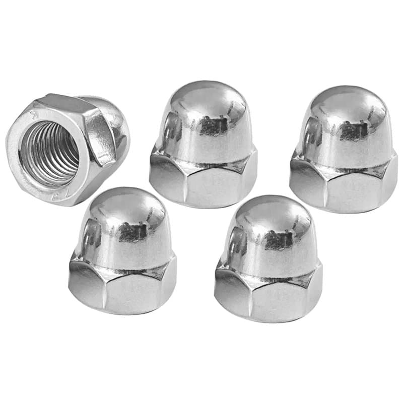cyclingcolors 5x Ecrou Borgne Hexagonal type Haut Acier Inoxydable A2 DIN 1587 Ecrous Borgnes pour Vis Boulons Contre Écrous à f