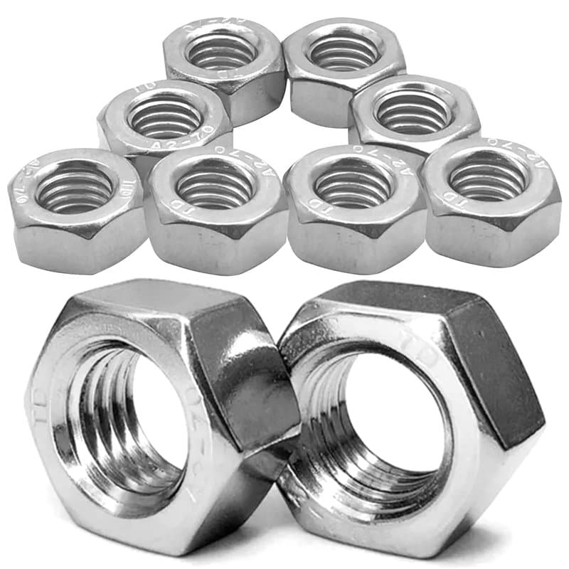 cyclingcolors 10x Ecrou Hexagonal Acier Inoxydable A2 DIN 934 ISO 4032 Ecrous Hexagonaux pour Vis Boulons Contre Écrous à fileta