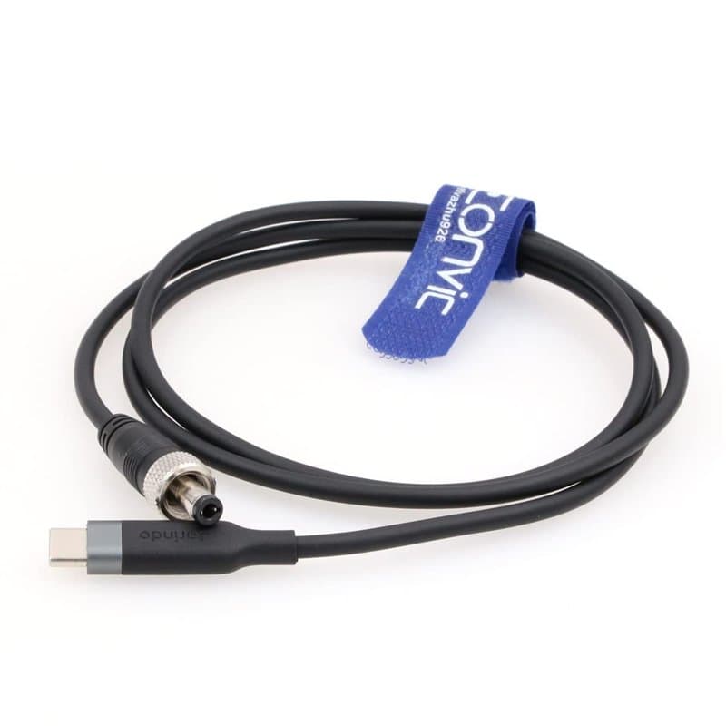 Eonvic Câble d'alimentation pour appareils photo Atomos Ninja V Zwo ASI PD USB 3.1 Type C vers prise d'alimentation CC verrouill