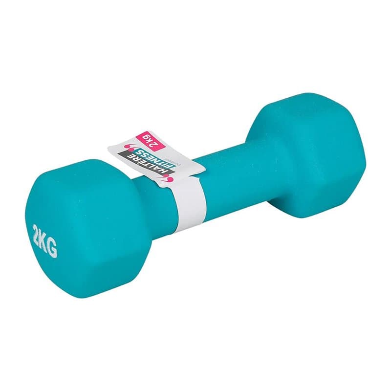 UPFIT - Haltère 2kg - A l'unité - Prise en main parfaite - Forme étudiée afin de pouvoir faire différents exercices polyvalents