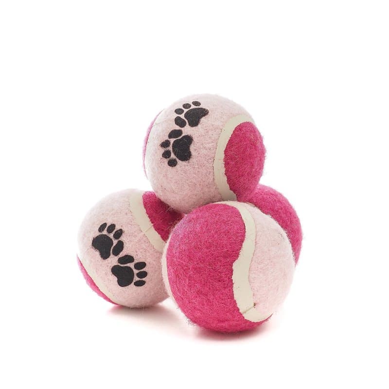 ZAMIBO Filet de 4 Mini balles de Tennis diam.4 cm, imprimé Pattes