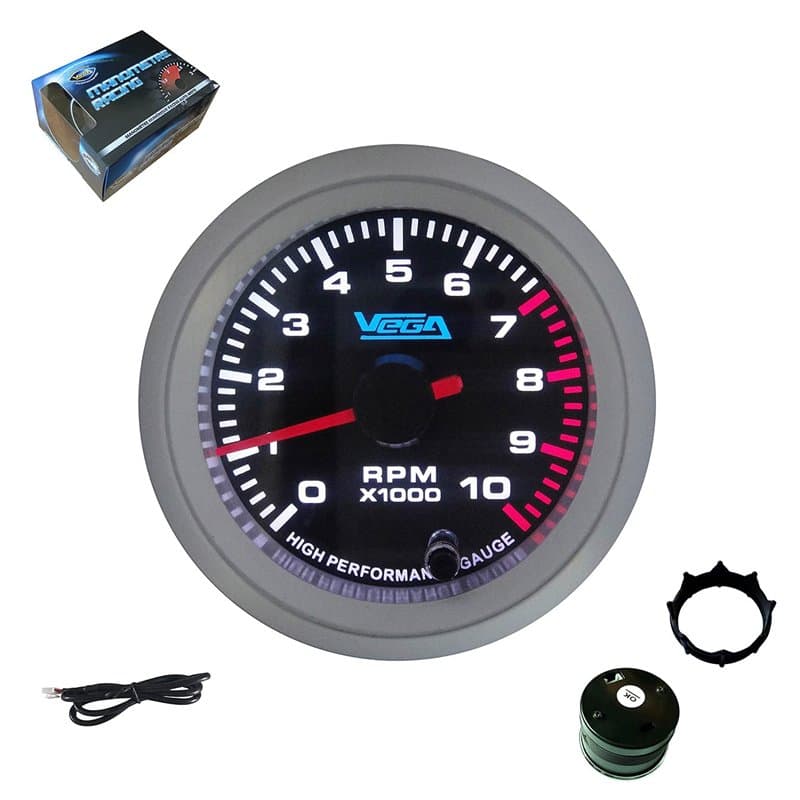 VEGA Compte-tours 4, 6 et 8 cylindres 4 temps 0-10000 tours/min 7 couleurs 52 mm