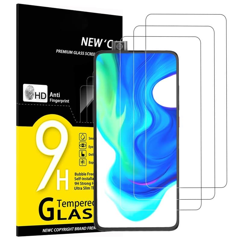 NEW'C Lot de 3, Verre Trempé pour Xiaomi Redmi K30 Pro, Xiaomi Poco F2 Pro, Film Protection écran efficace contre les Rayures -