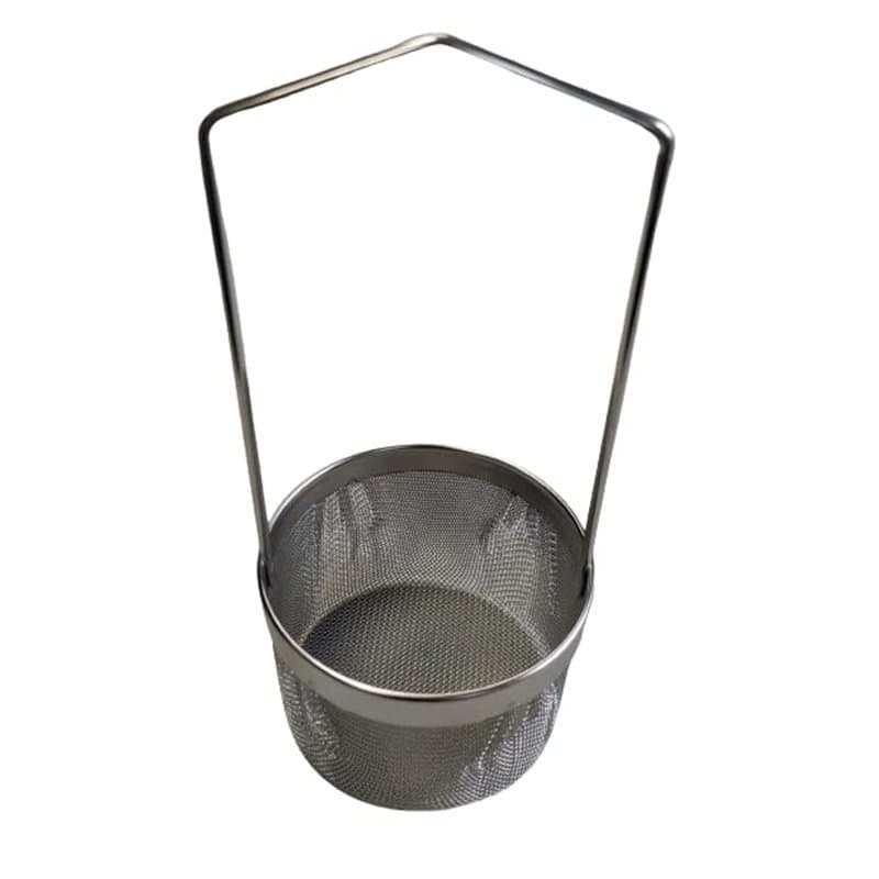 KD89 Panier d'immersion en Acier Inoxydable, Rond Ø 64 mm, pour Nettoyer pièces d'horlogerie et pièces de précision.