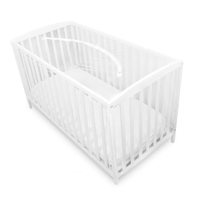 Trois Kilos Sept - Moustiquaire à Zip lit et nacelle bébé - Filet Anti Moustiques Tigres, Insectes - Tissage Fin - Laisse Passer