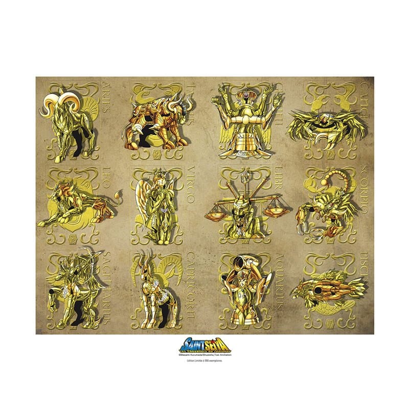 ABYSTYLE - SAINT SEIYA - Collector Artprint Gold Clothes (50x40)