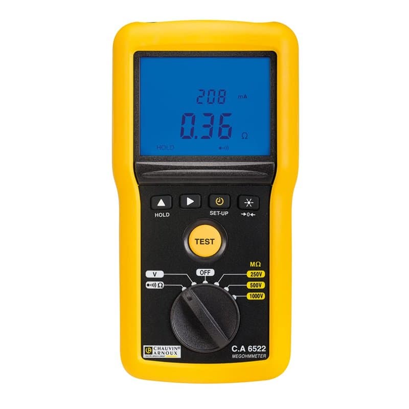 Chauvin Arnoux Ca6522 Test Equipment Mégohmmètre, Digital, 250 V-500 V-1000 V DC, Cat IV