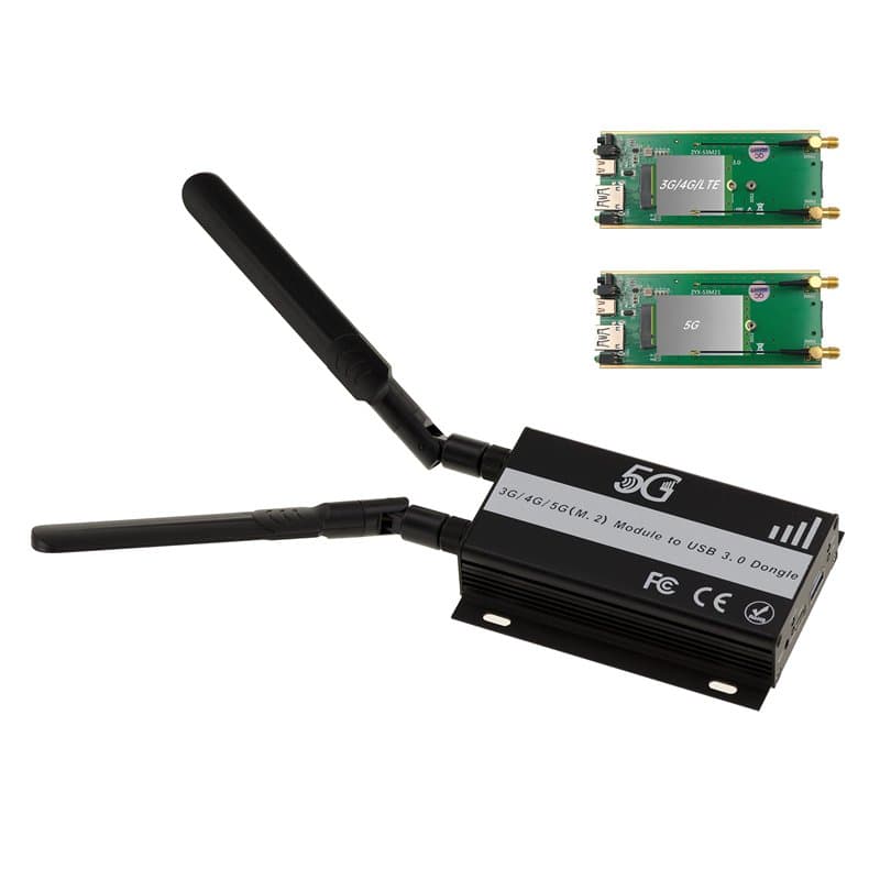KALEA-INFORMATIQUE Adaptateur M2 B Key vers USB 3.0 pour Module WWAN LTE avec Support Carte SIM Compatible 3G 4G 5G
