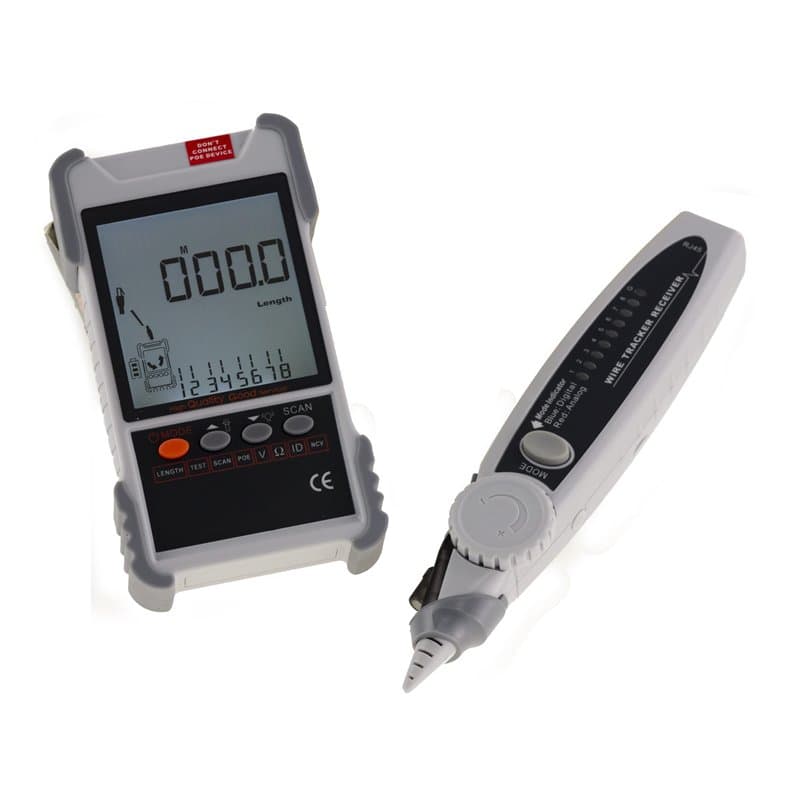 KALEA-INFORMATIQUE Testeur professionnel digital LCD réseau RJ45 RJ11. Cartographie, Continuité, Longueur, POE, Tension, Repérag