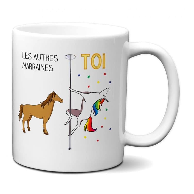 Tasse Mug Meilleure Marraine Licorne Idée Cadeau Original Baptême Anniversaire